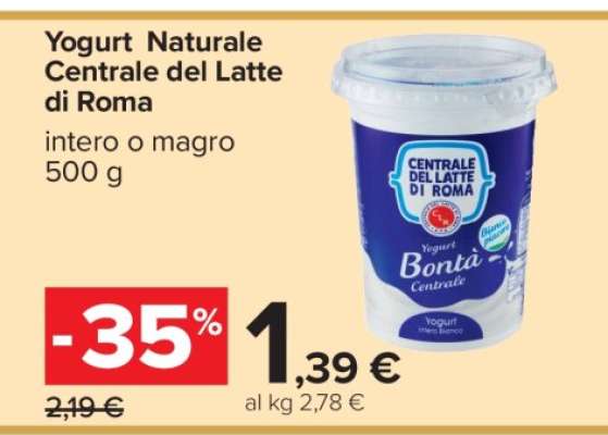 Yogurt Naturale Centrale del Latte di Roma
