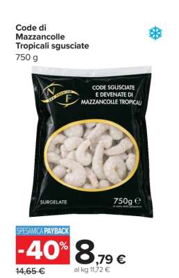 Code di Mazzancolle Tropicali Sgusciate