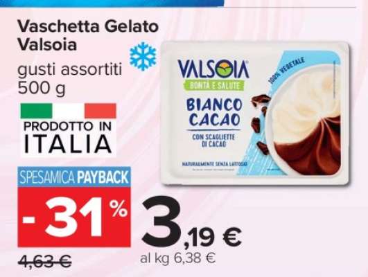 Vaschetta Gelato Valsoia