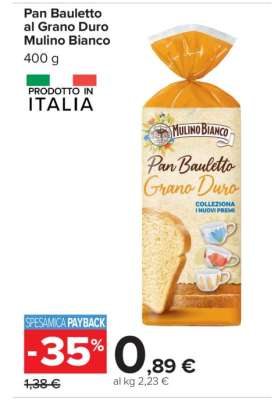 Pan Bauletto al Grano Duro Mulino Bianco