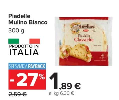 Piadelle Mulino Bianco