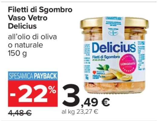Filetti di Sgombro Vaso Vetro Delicius