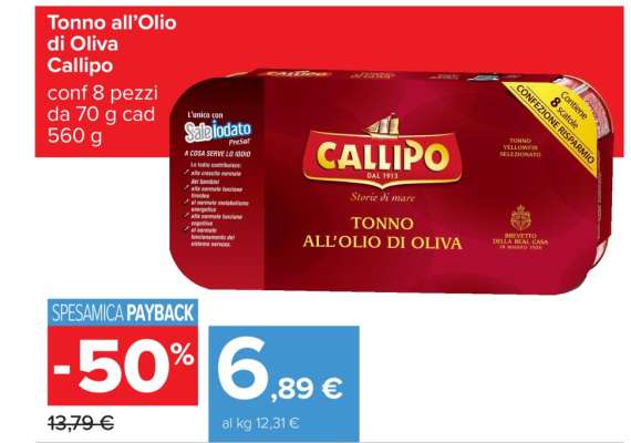 Tonno all'olio di oliva Callipo