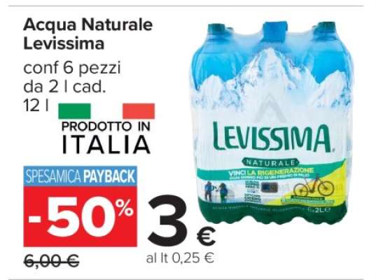 Acqua Naturale Levissima