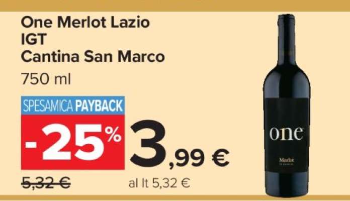 One Merlot Lazio IGT Cantina San Marco