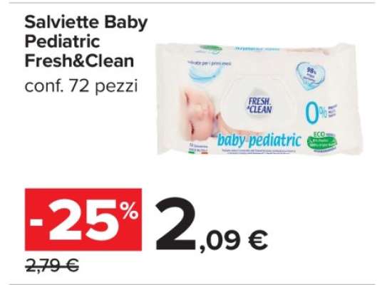 Salviette Baby Pediatric Fresh&Clean