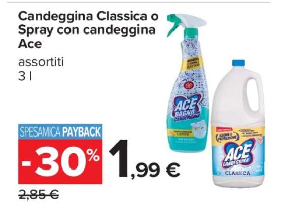 Candeggina Classica o Spray con candeggina Ace