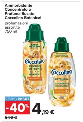 Ammorbidente Concentrato o Profuma Bucato Coccolino Botanical