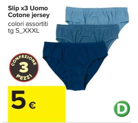 Slip x3 Uomo cotone jersey