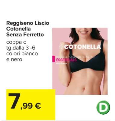 Reggiseno Liscio Cotonella Senza Ferretto