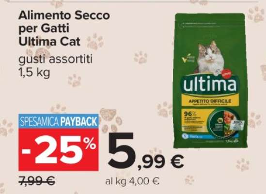 Alimento Secco per Gatti Ultima Cat