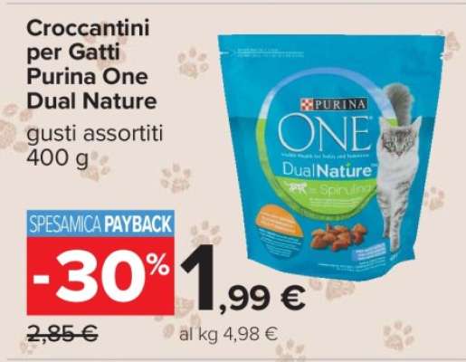 Croccantini per Gatti Purina One Dual Nature