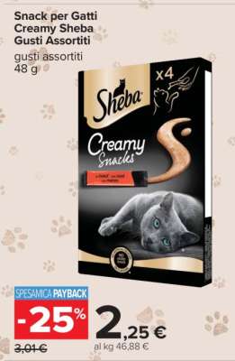 Snack per Gatti Creamy Sheba Gusti Assortiti