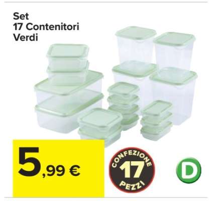 Set 17 Contenitori Verdi