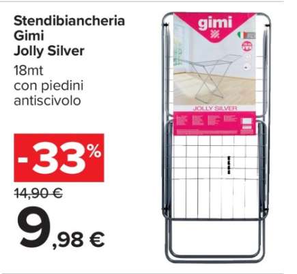 Stendibiancheria Gimi Jolly Silver