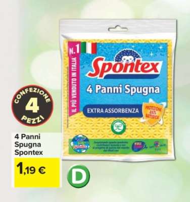4 Panni Spugna Spontex