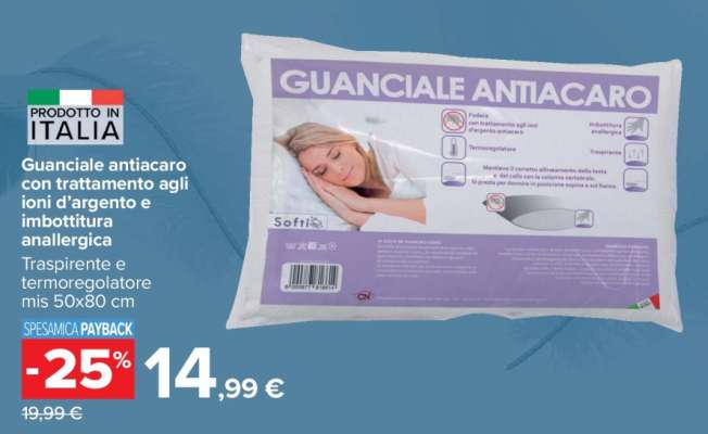 Guanciale antiacaro