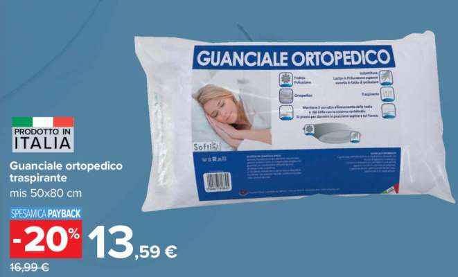 Guanciale ortopedico traspirante