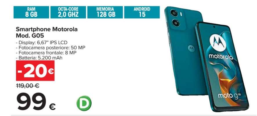 Smartphone Motorola Mod. G05