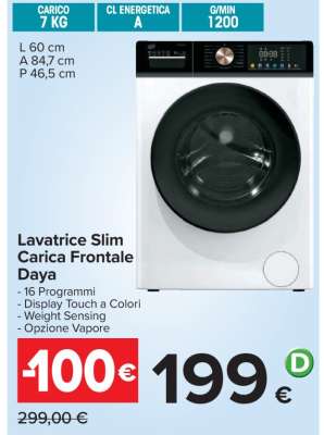 Lavatrice Slim Carica Frontale Daya