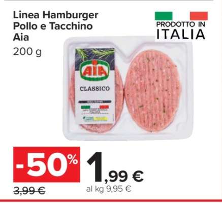 Linea Hamburger Pollo e Tacchino Aia