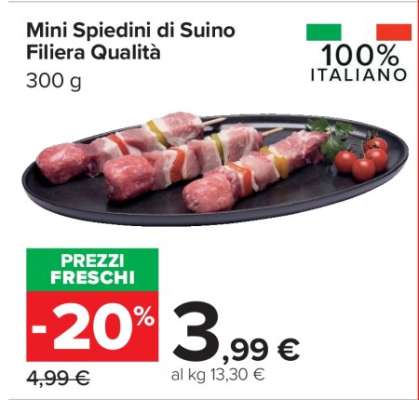 Mini Spiedini di Suino Filiera Qualità
