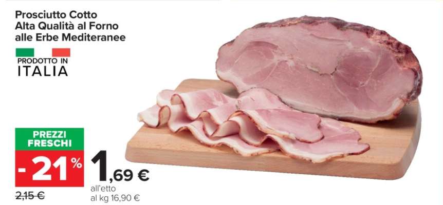 Prosciutto Cotto Alta Qualità al Forno alle Erbe Mediterranee