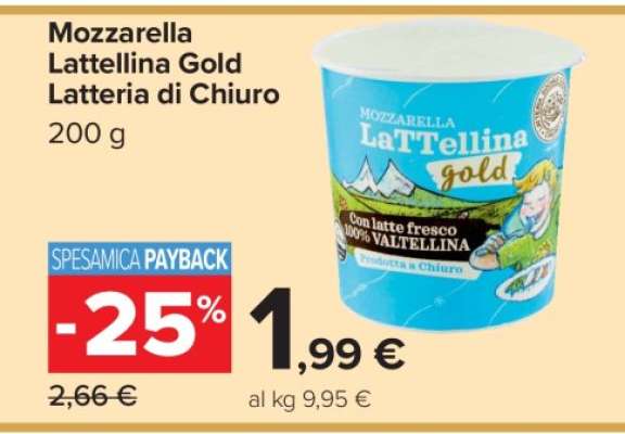 Mozzarella LaTTellina Gold Latteria di Chiuro