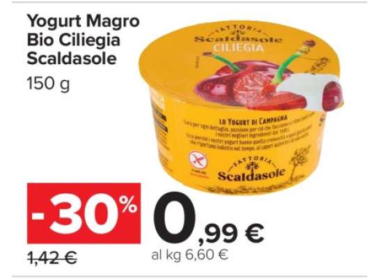 Yogurt Magro Bio Ciliegia Scaldasole
