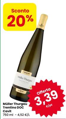 Müller Thurgau Trentino DOC Cavit