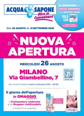 Volantino Acqua & Sapone - 26/8/2026 - 13/9/2026.