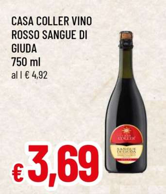 CASA COLLER VINO ROSSO SANGUE DI GIUDA