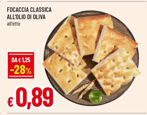 FOCACCIA CLASSICA ALL'OLIO DI OLIVA