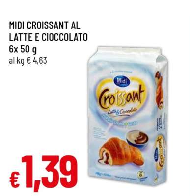MIDI CROISSANT AL LATTE E CIOCCOLATO