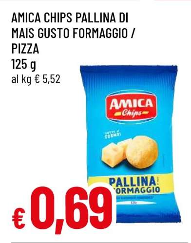 AMICA CHIPS PALLINA DI MAIS GUSTO FORMAGGIO / PIZZA