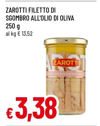 ZAROTTI FILETTO DI SGOMBRO ALL'OLIO DI OLIVA