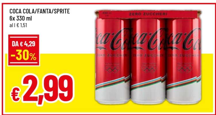 COCA COLA / FANTA / SPRITE 6x 330 ml