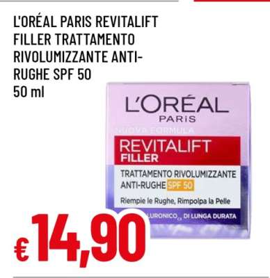 L'ORÉAL PARIS REVITALIFT FILLER TRATTAMENTO RIVOLUMIZZANTE ANTI-RUGHE SPF 50