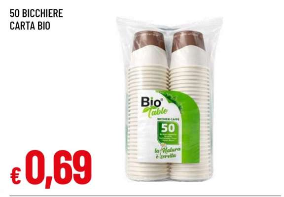 50 BICCHIERE CARTA BIO