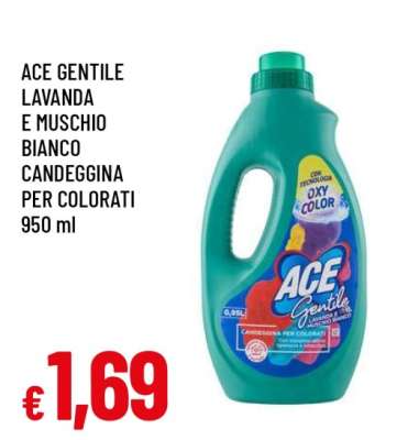 ACE GENTILE LAVANDA E MUSCHIO BIANCO CANDEGGINA PER COLORATI 950 ml