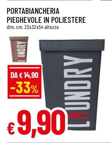PORTABIANCHERIA PIEGHEVOLE IN POLIESTERE