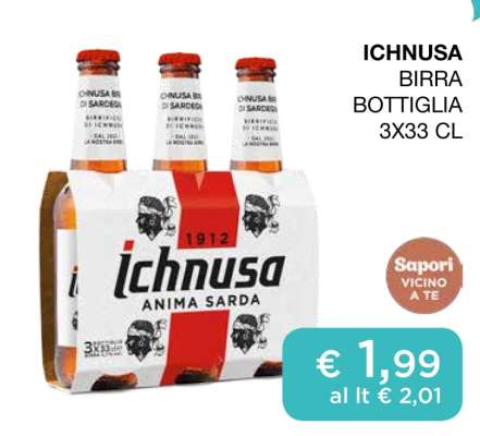 ICHNUSA BIRRA BOTTIGLIA 3X33 CL