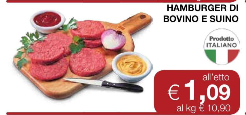 HAMBURGER DI BOVINO E SUINO