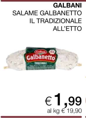 GALBANI SALAME GALBANETTO IL TRADIZIONALE ALL’ETTO