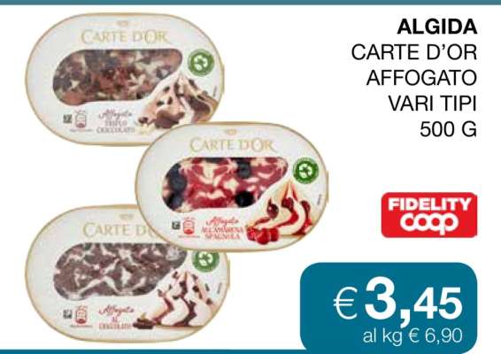 ALGIDA CARTE D’OR AFFOGATO VARI TIPI 500 G