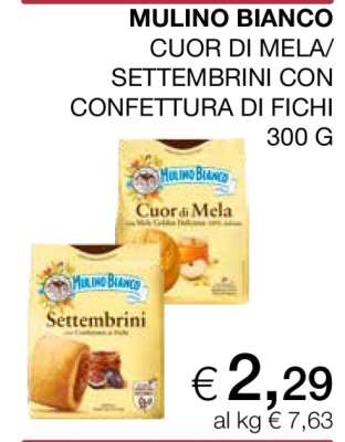 MULINO BIANCO CUOR DI MELA/SETTEMBRINI CON CONFETTURA DI FICHI