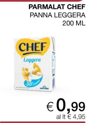 PARMALAT CHEF PANNA LEGGERA 200 ML