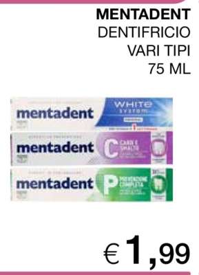 Mentadent Dentifricio