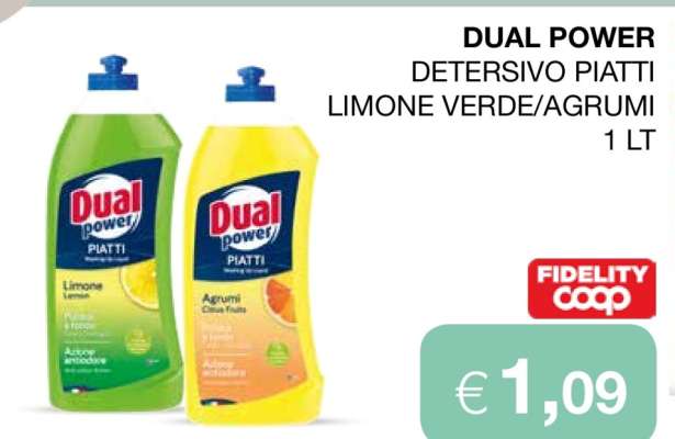DUAL POWER DETERSIVO PIATTI LIMONE VERDE/AGRUMI 1 LT