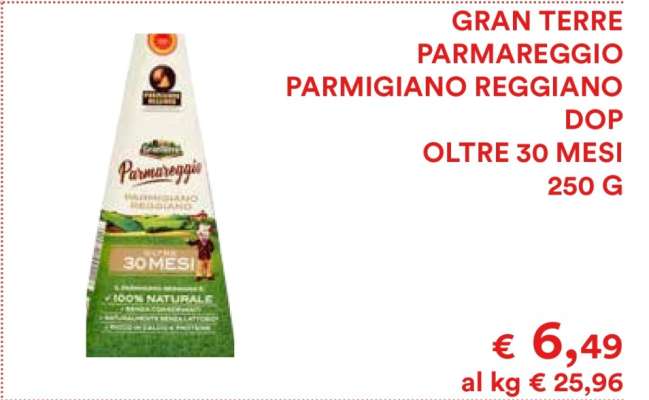 GRAN TERRE PARMAREGGIO PARMIGIANO REGGIANO DOP OLTRE 30 MESI 250 G